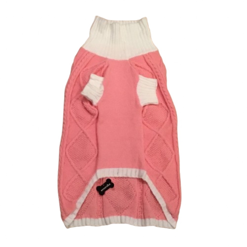 NWT Dog Pink Knit Turtleneck  Sweater